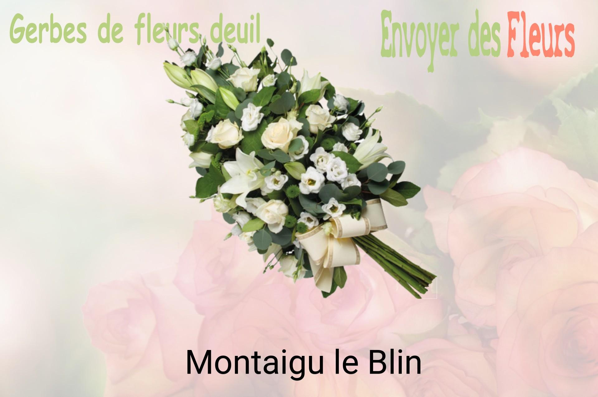 Gerbe de fleurs de deuil livrée à Montaigu-le-Blin